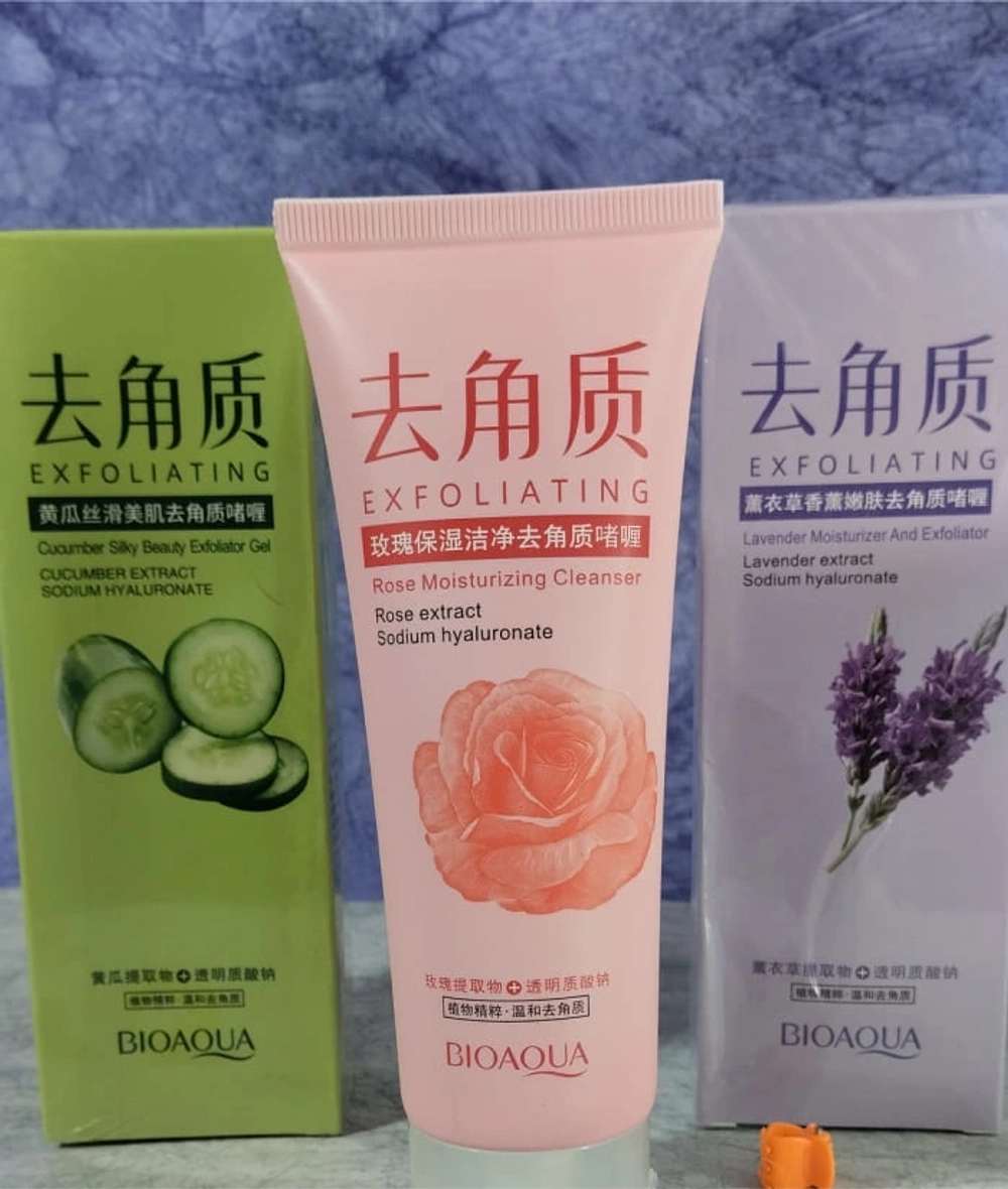 Exfoliante Facial Bioaqua - Rosas, Lavanda o Pepino